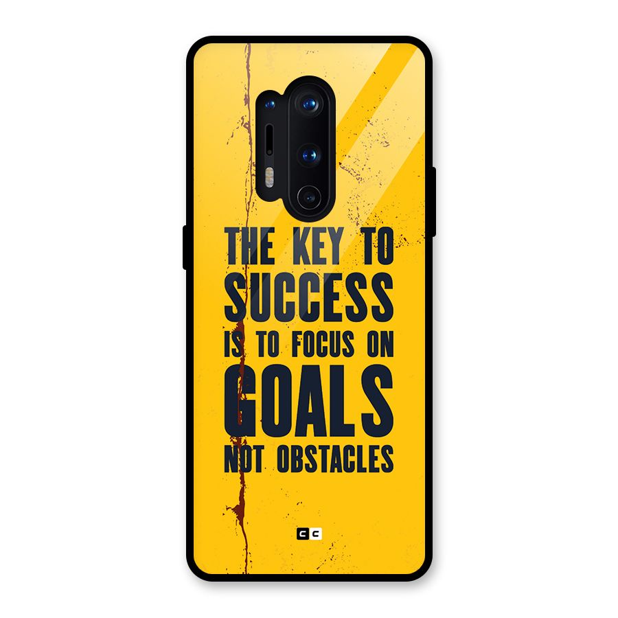 Goals Not Obstacles Glass Back Case for OnePlus 8 Pro