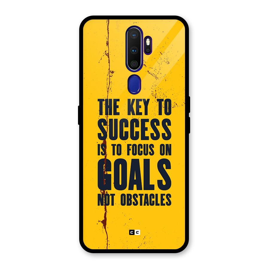 Goals Not Obstacles Glass Back Case for Oppo A9 (2020)