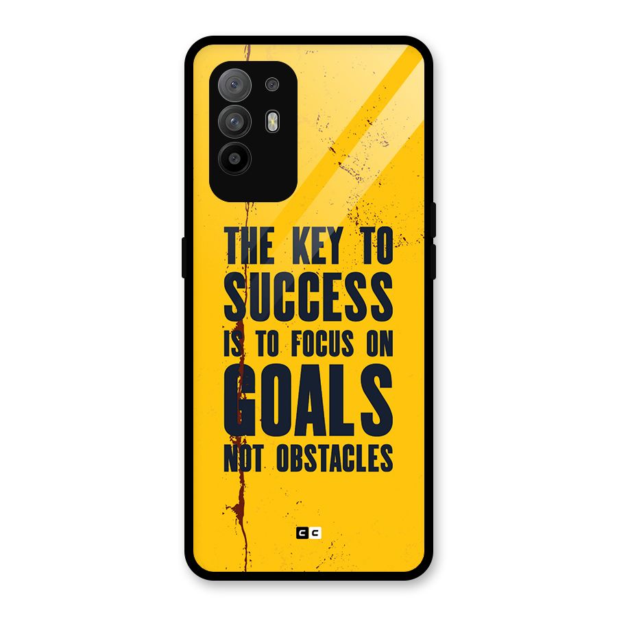 Goals Not Obstacles Glass Back Case for Oppo F19 Pro Plus 5G