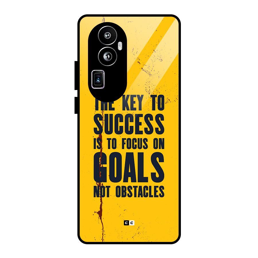 Goals Not Obstacles Glass Back Case for Oppo Reno10 Pro Plus