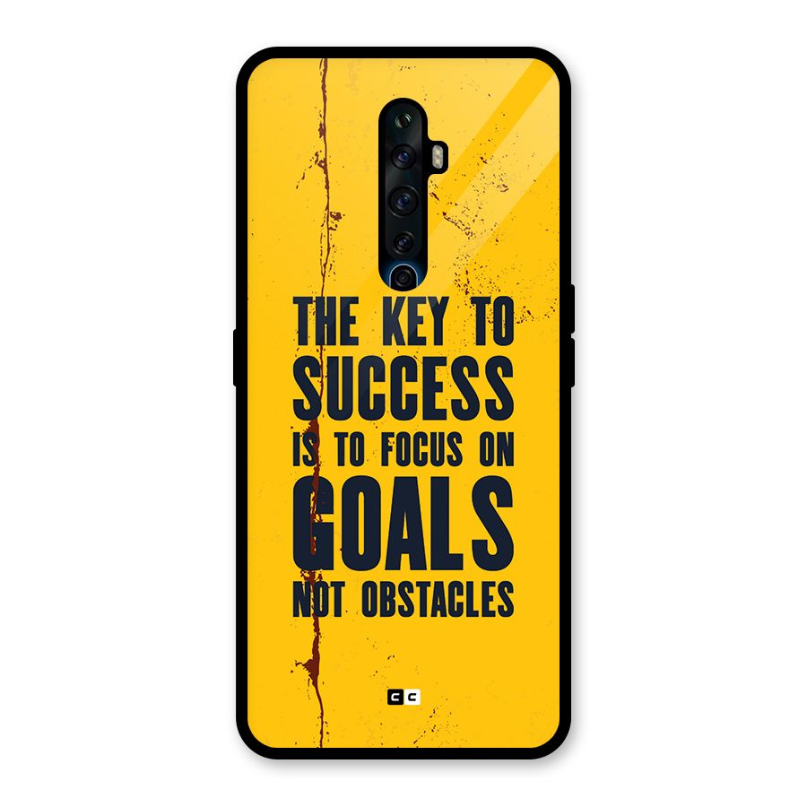 Goals Not Obstacles Glass Back Case for Oppo Reno2 F
