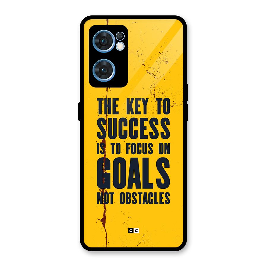 Goals Not Obstacles Glass Back Case for Oppo Reno7 5G