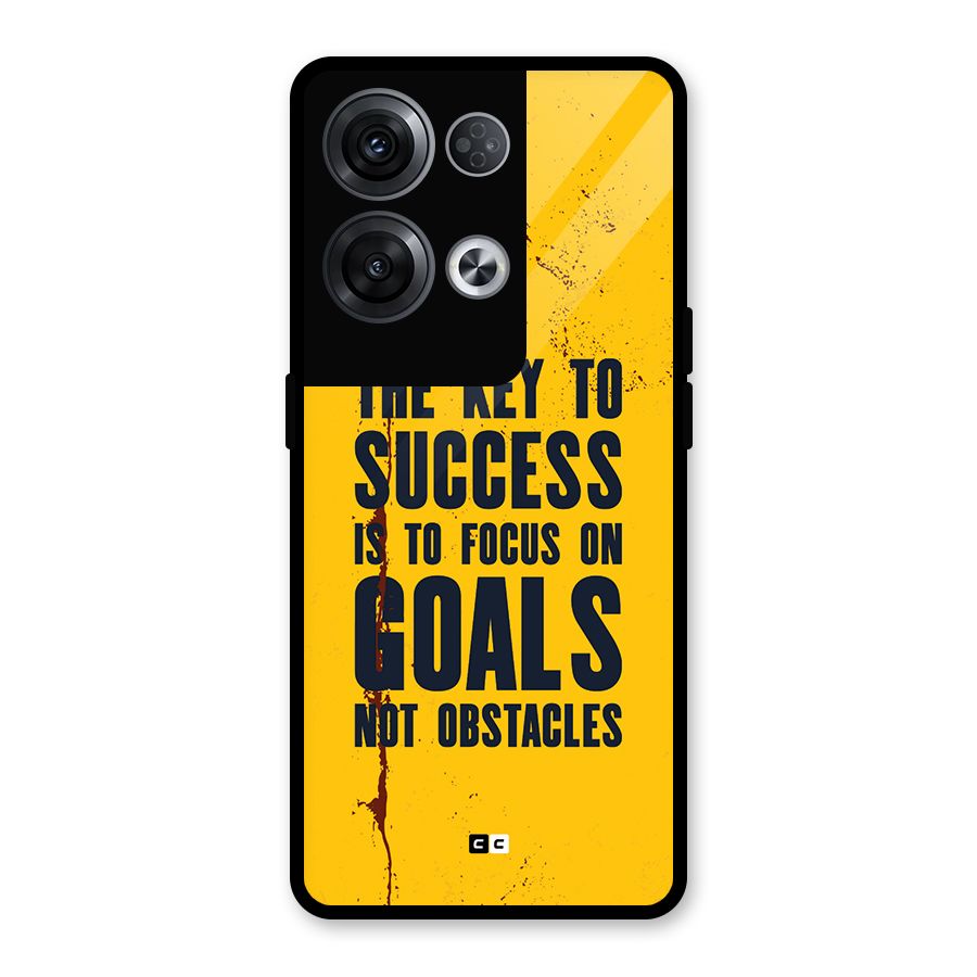 Goals Not Obstacles Glass Back Case for Oppo Reno8 Pro 5G