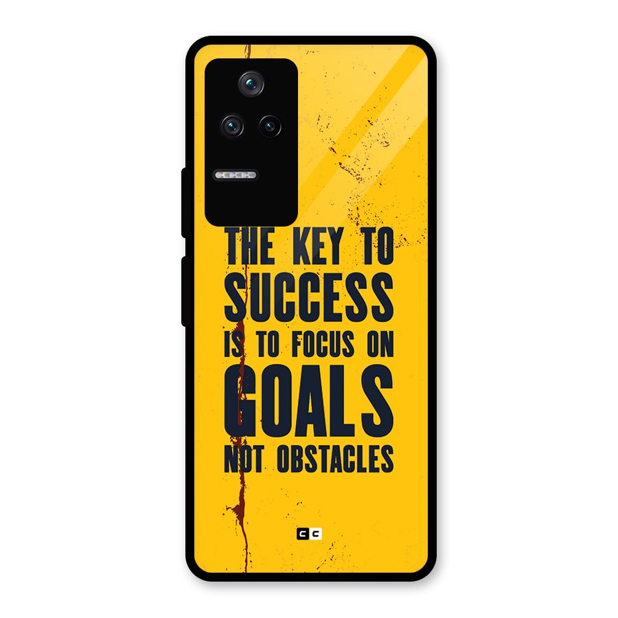 Goals Not Obstacles Glass Back Case for Poco F4 5G