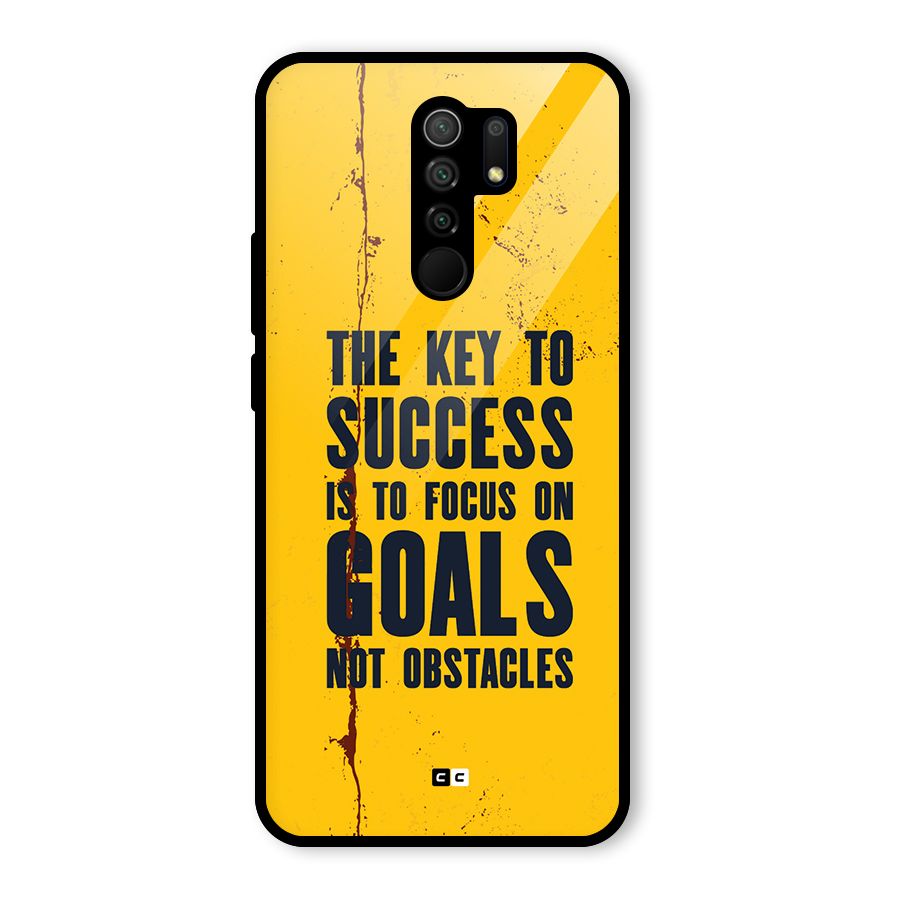 Goals Not Obstacles Glass Back Case for Poco M2