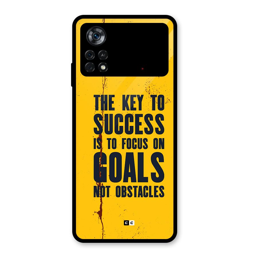 Goals Not Obstacles Glass Back Case for Poco X4 Pro 5G