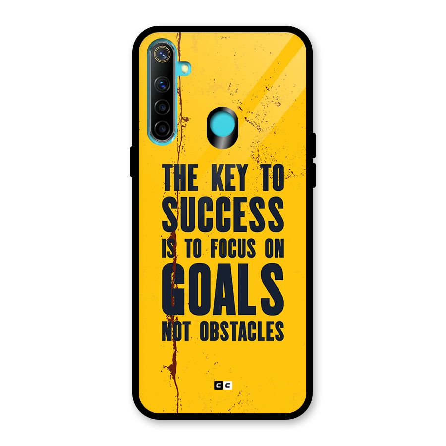 Goals Not Obstacles Glass Back Case for Realme 5i