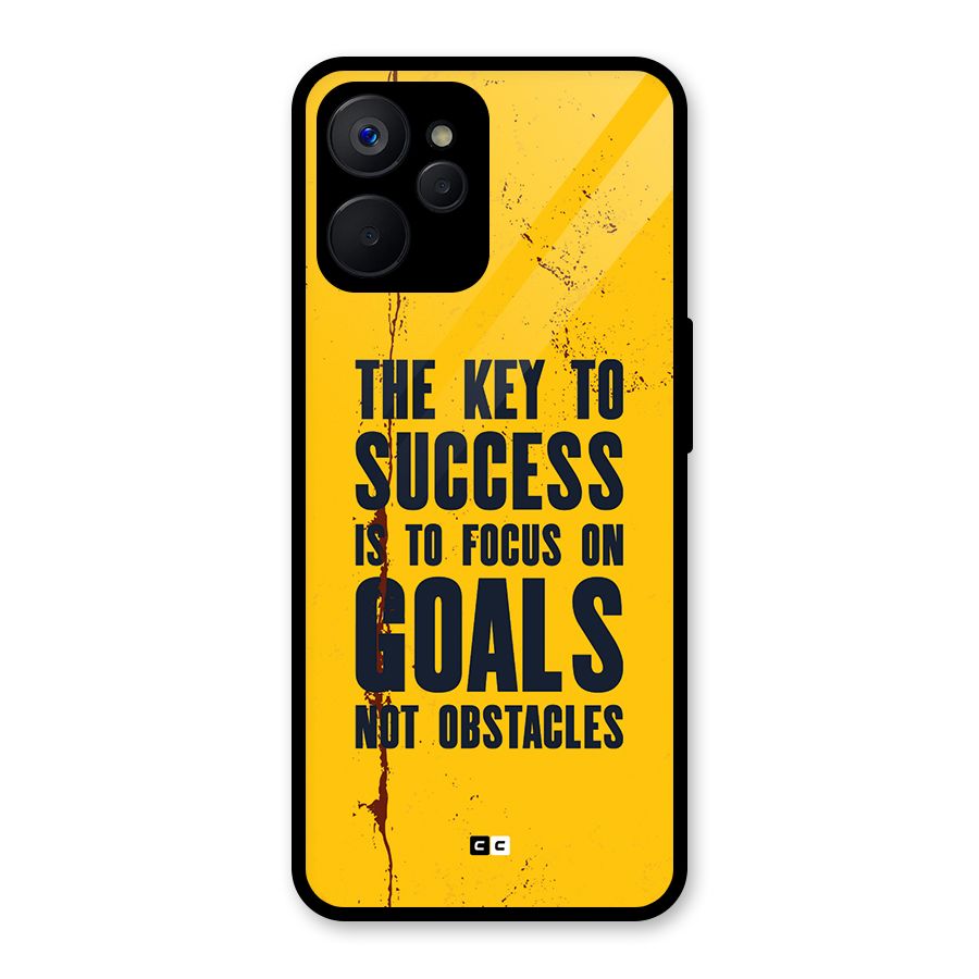 Goals Not Obstacles Glass Back Case for Realme 9i 5G