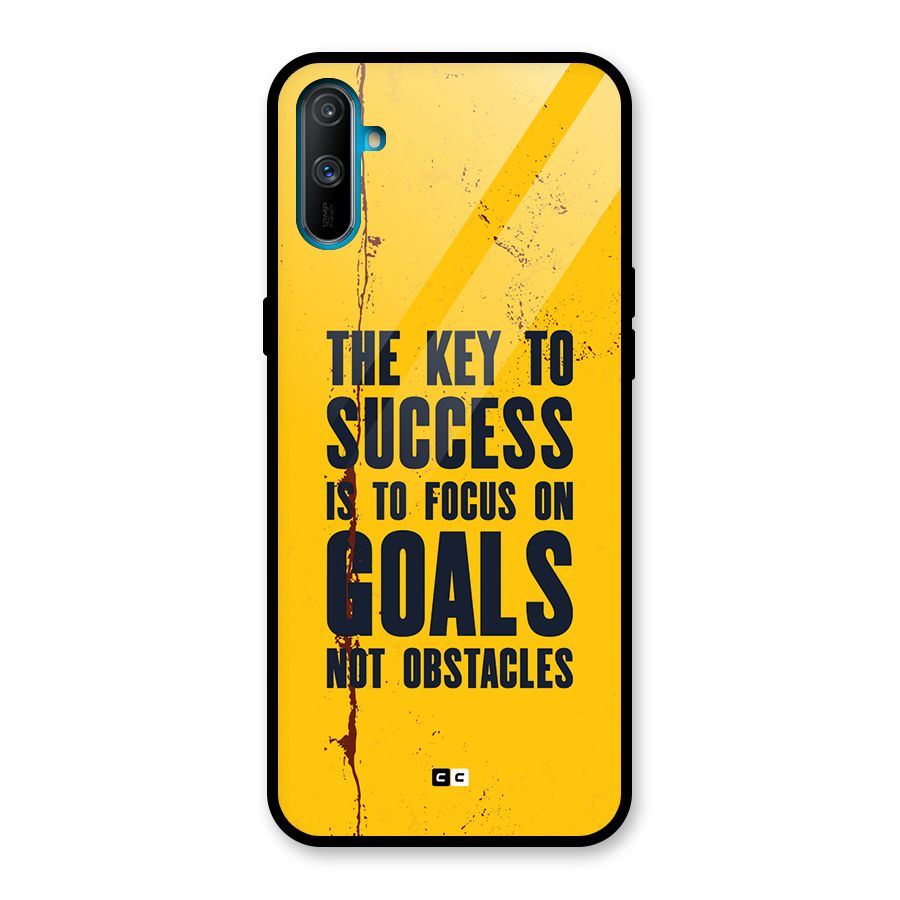 Goals Not Obstacles Glass Back Case for Realme C3