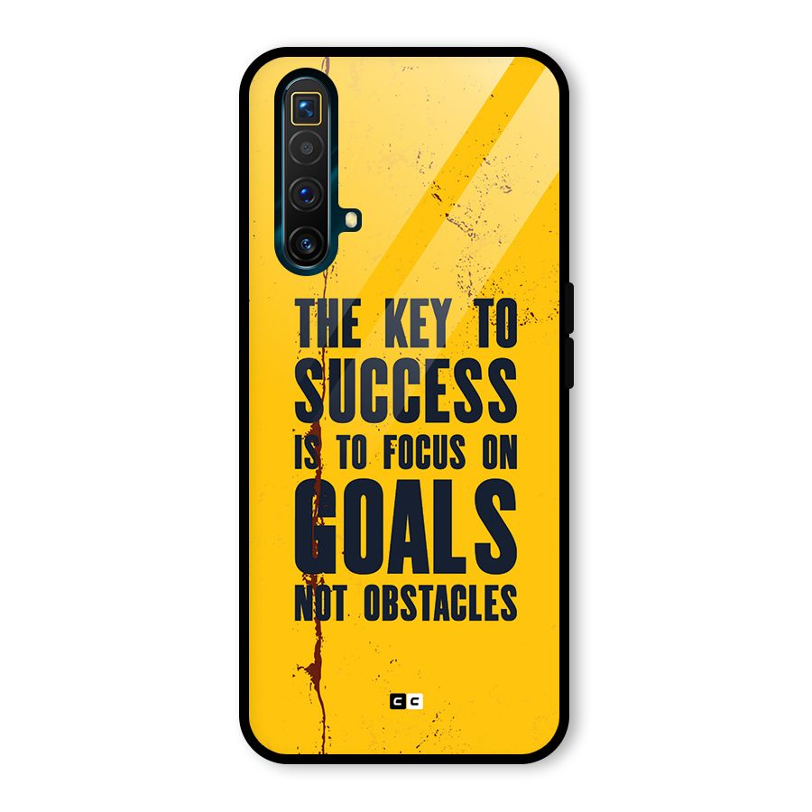 Goals Not Obstacles Glass Back Case for Realme X3