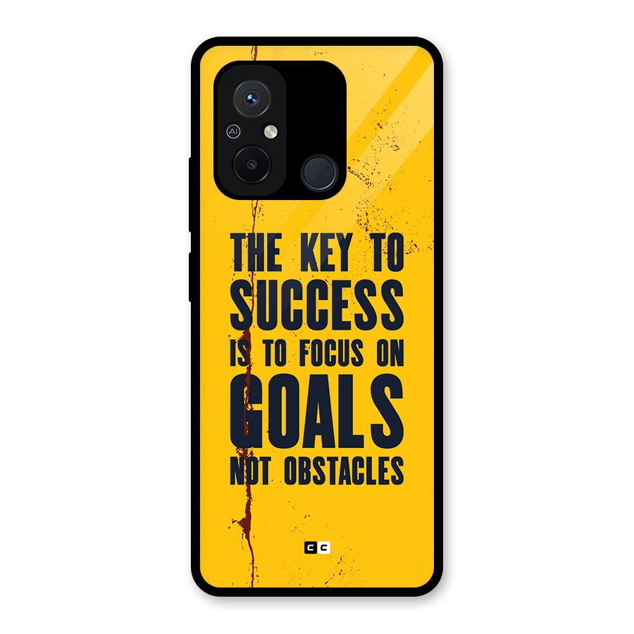 Goals Not Obstacles Glass Back Case for Redmi 12C