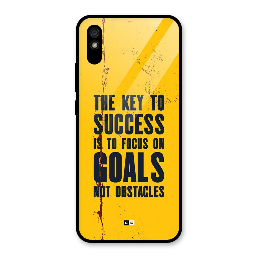 Goals Not Obstacles Glass Back Case for Redmi 9i