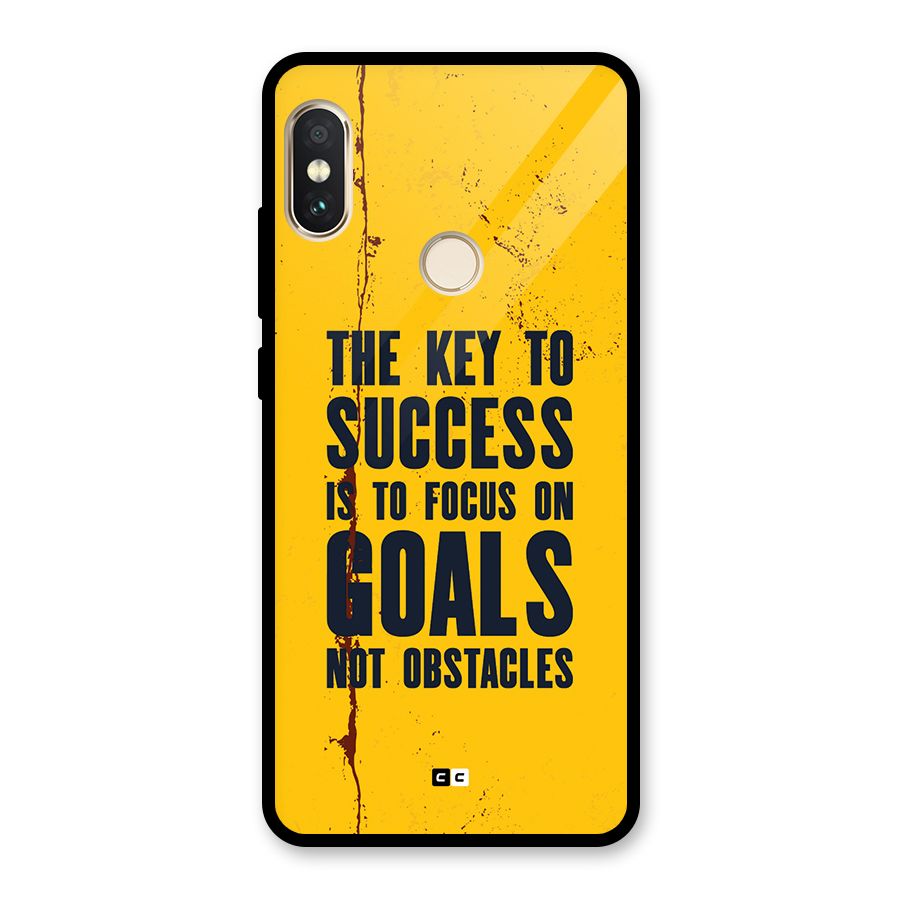 Goals Not Obstacles Glass Back Case for Redmi Note 5 Pro