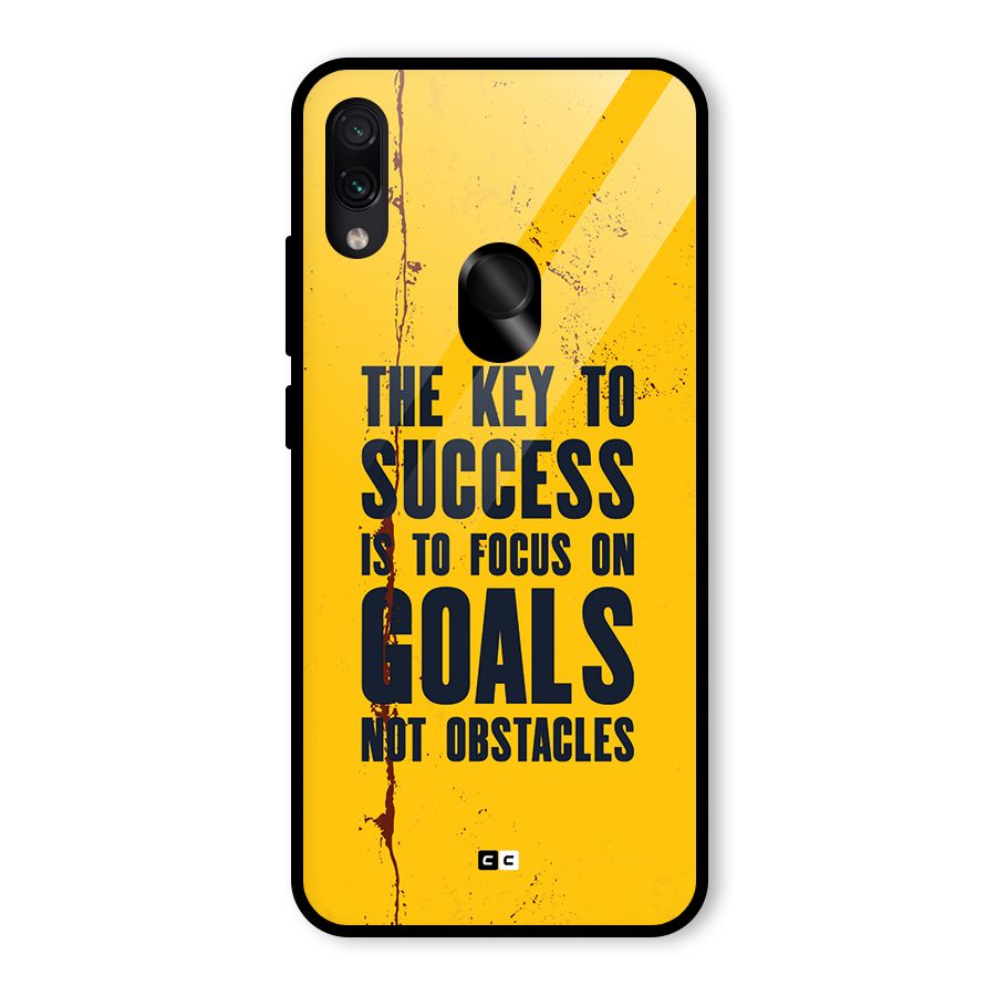 Goals Not Obstacles Glass Back Case for Redmi Note 7 Pro