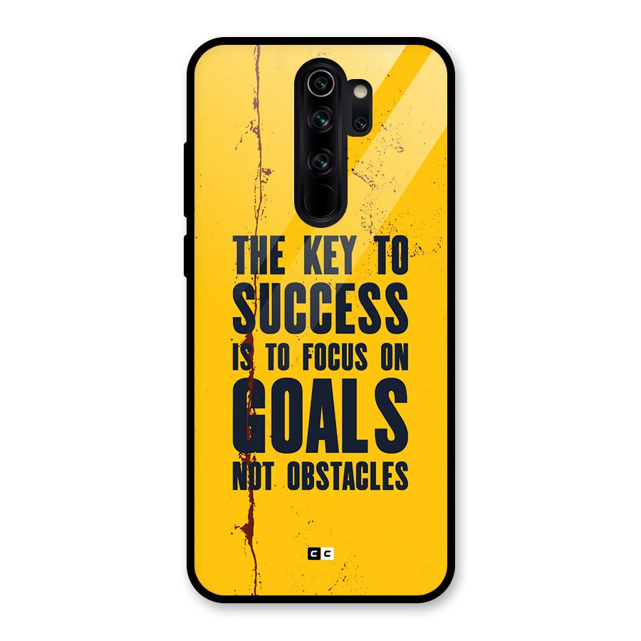 Goals Not Obstacles Glass Back Case for Redmi Note 8 Pro