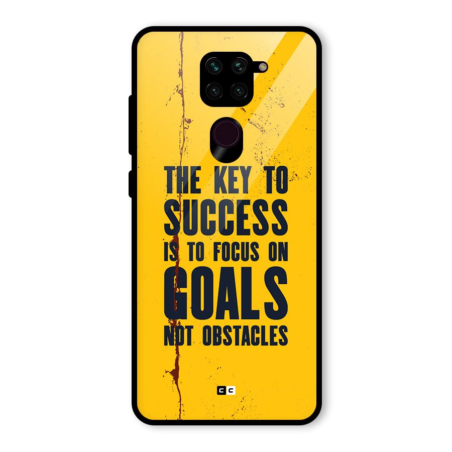 Goals Not Obstacles Glass Back Case for Redmi Note 9