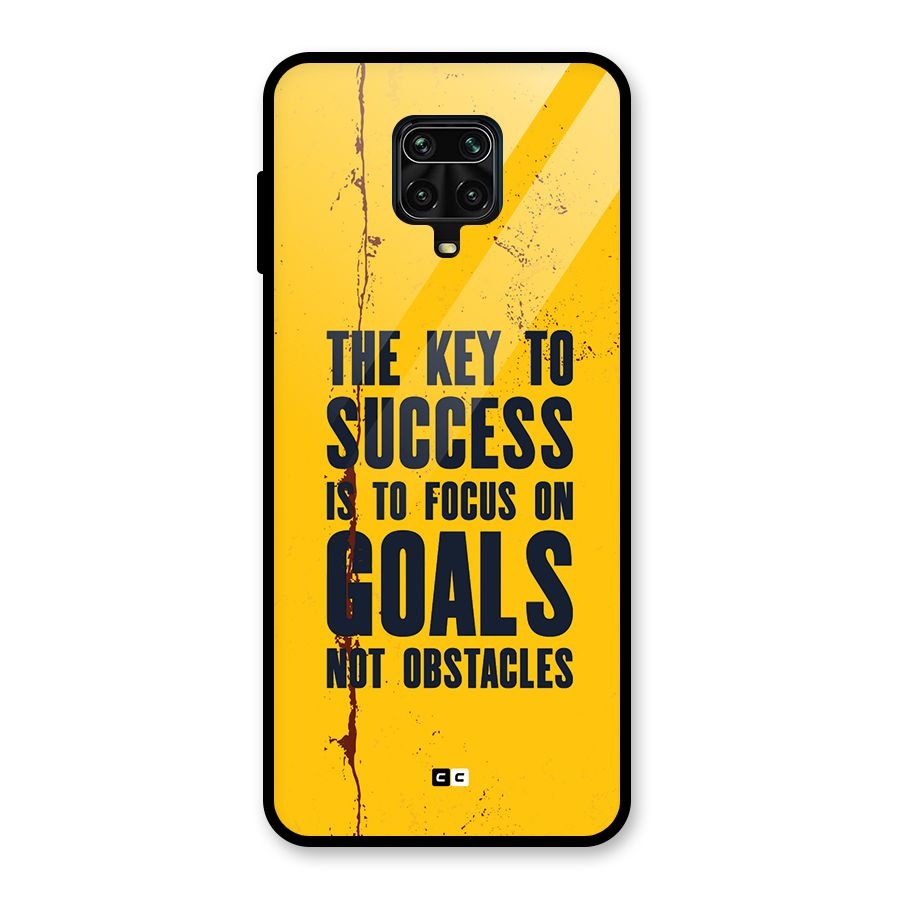 Goals Not Obstacles Glass Back Case for Redmi Note 9 Pro