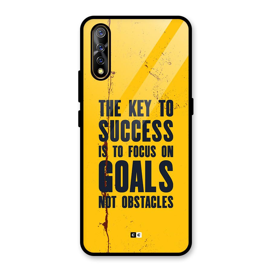Goals Not Obstacles Glass Back Case for Vivo S1