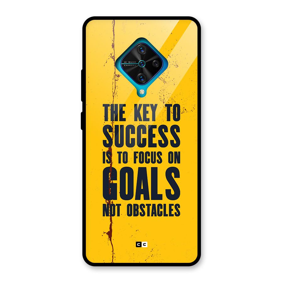 Goals Not Obstacles Glass Back Case for Vivo S1 Pro