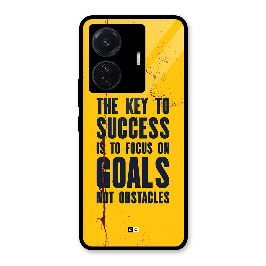 Goals Not Obstacles Glass Back Case for Vivo T1 Pro
