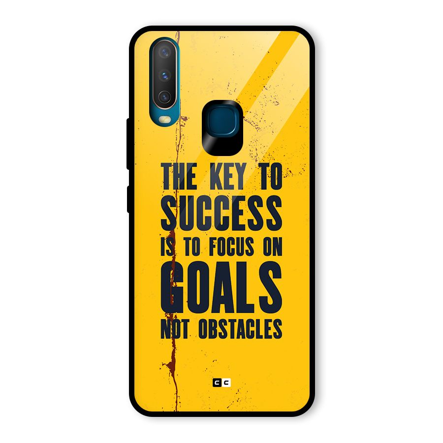 Goals Not Obstacles Glass Back Case for Vivo U10