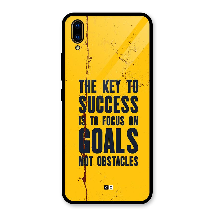 Goals Not Obstacles Glass Back Case for Vivo V11 Pro