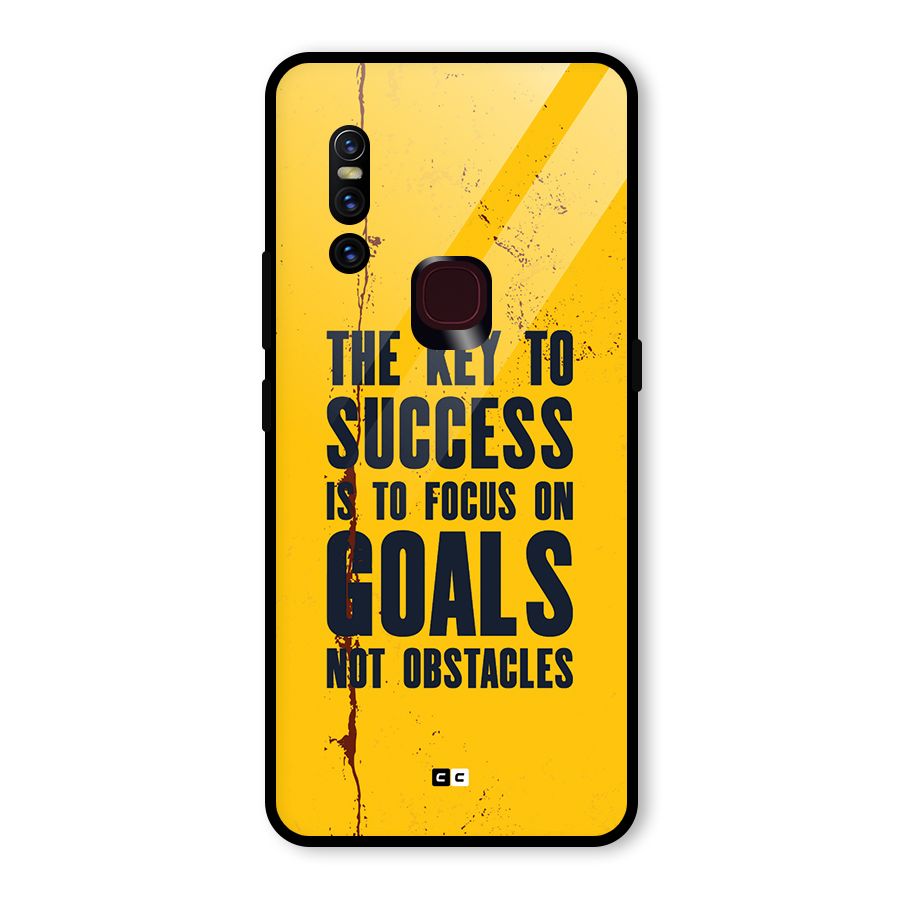 Goals Not Obstacles Glass Back Case for Vivo V15