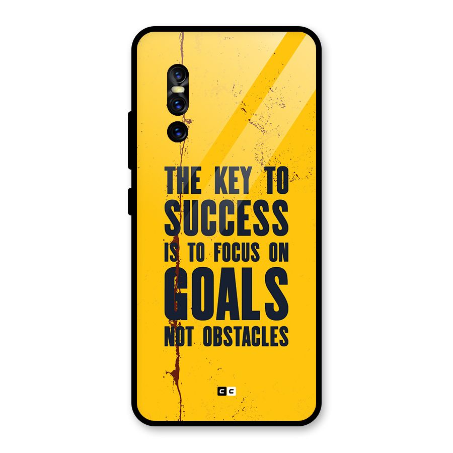 Goals Not Obstacles Glass Back Case for Vivo V15 Pro