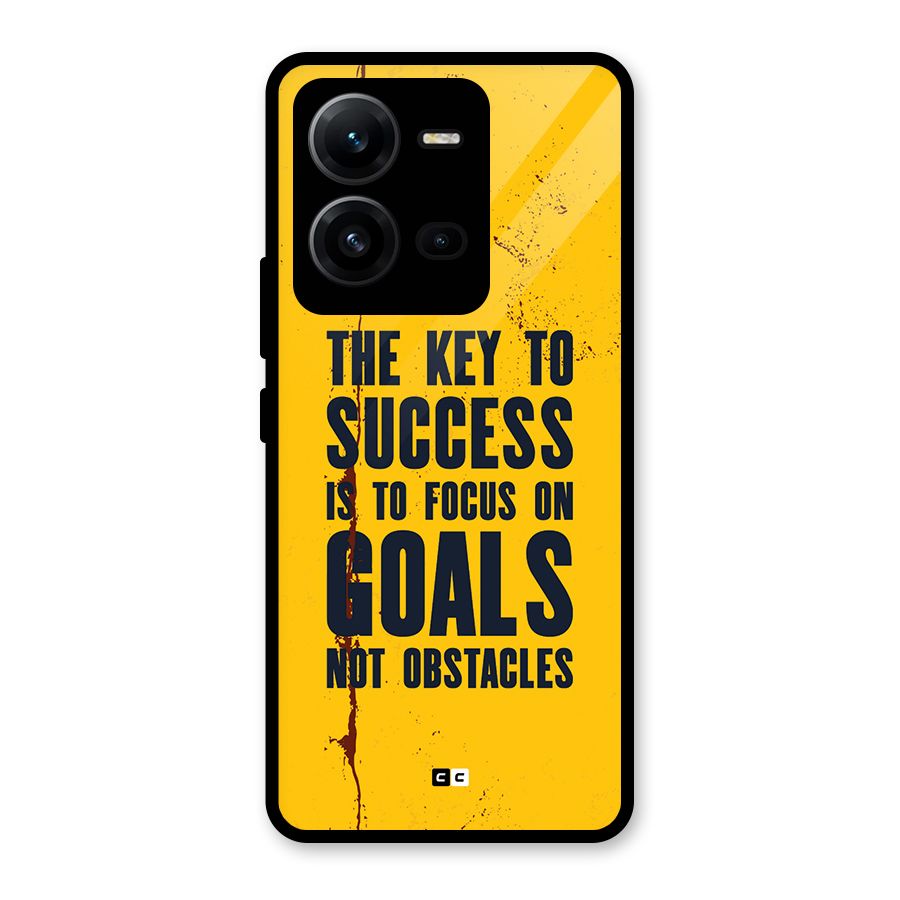 Goals Not Obstacles Glass Back Case for Vivo V25