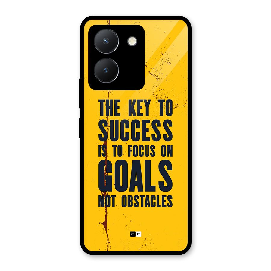 Goals Not Obstacles Glass Back Case for Vivo Y36