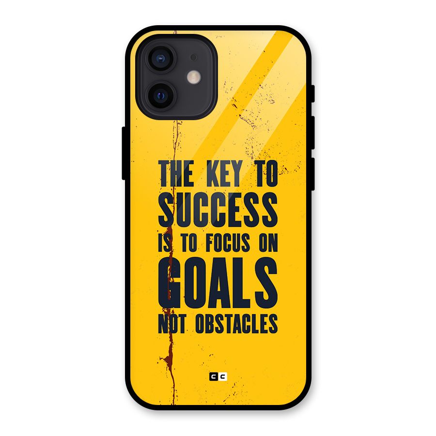 Goals Not Obstacles Glass Back Case for iPhone 12