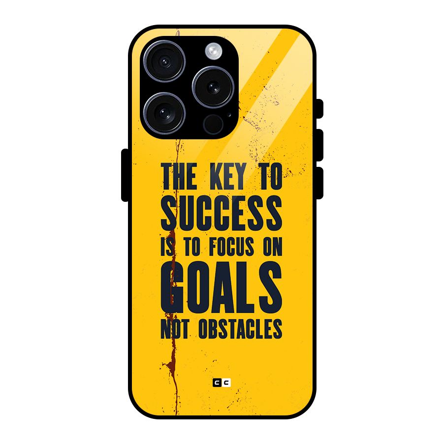 Goals Not Obstacles Glass Back Case for iPhone 15 Pro