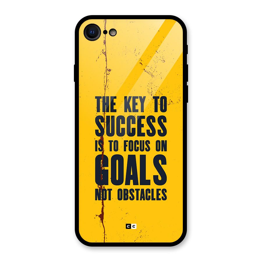 Goals Not Obstacles Glass Back Case for iPhone SE 2022