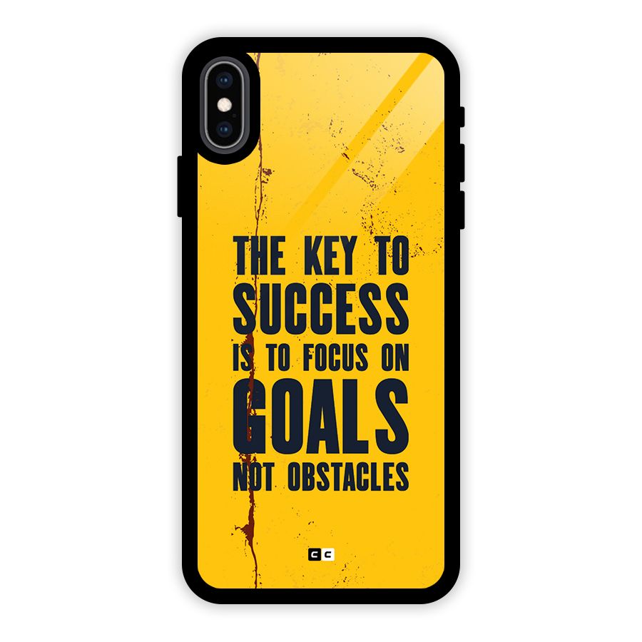 Goals Not Obstacles Glass Back Case for iPhone XS Max