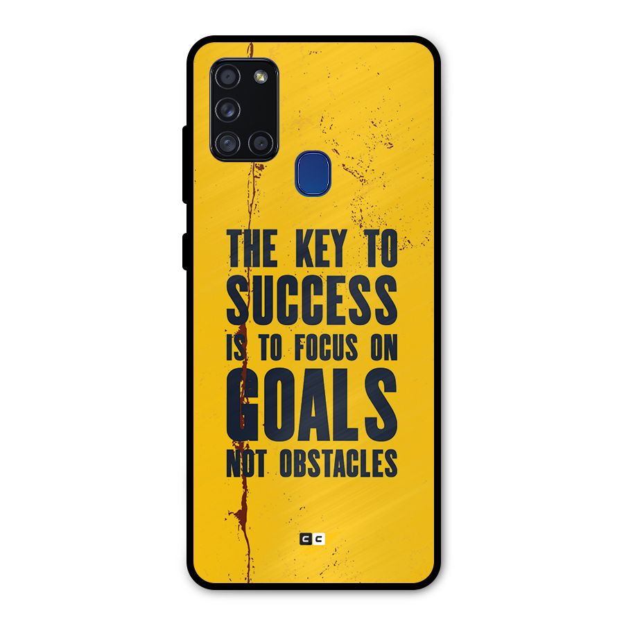 Goals Not Obstacles Metal Back Case for Galaxy A21s