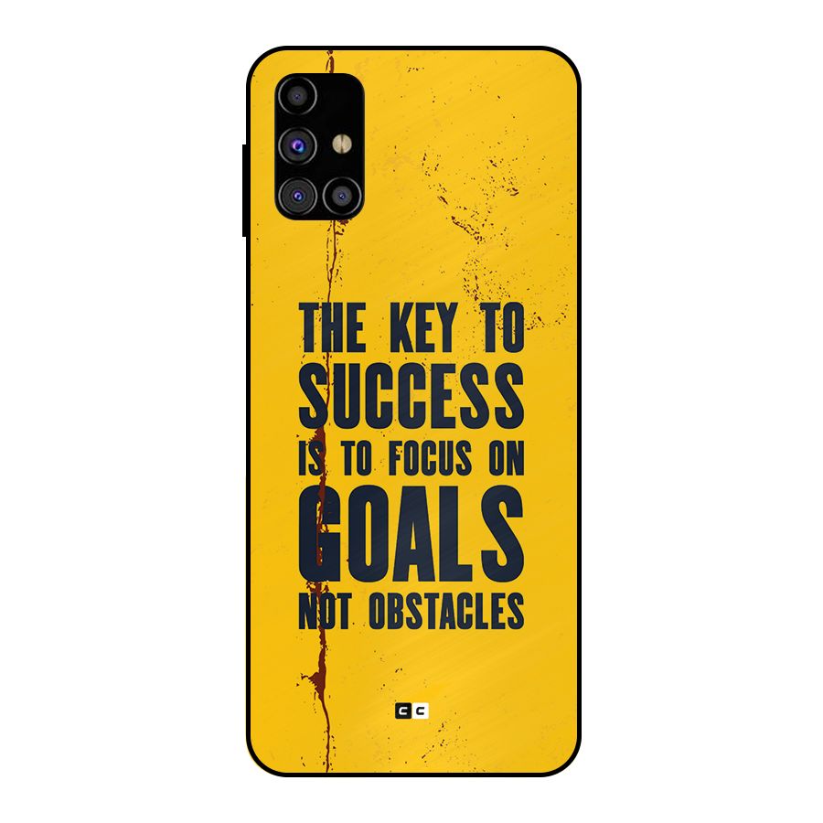 Goals Not Obstacles Metal Back Case for Galaxy M31s