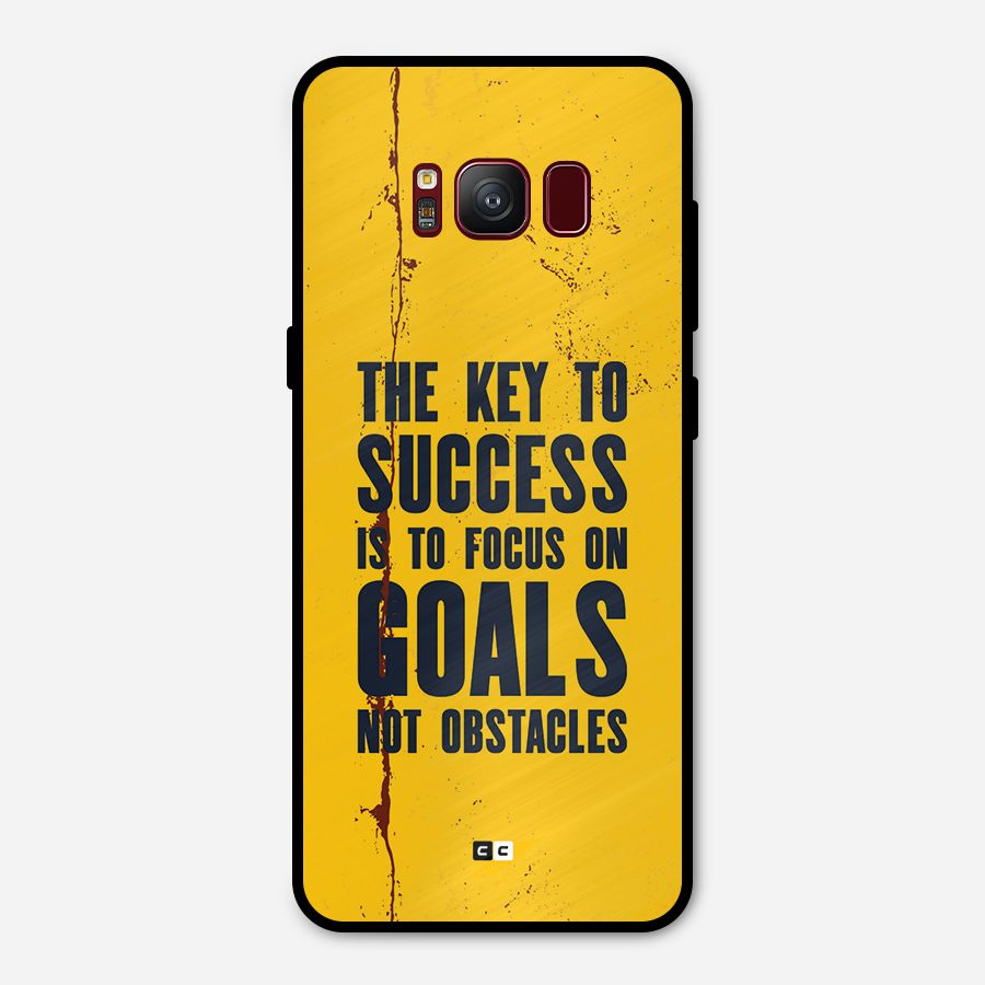 Goals Not Obstacles Metal Back Case for Galaxy S8