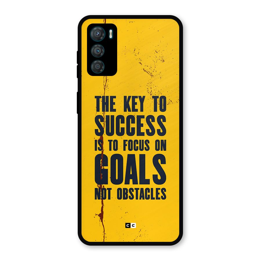 Goals Not Obstacles Metal Back Case for Moto G42