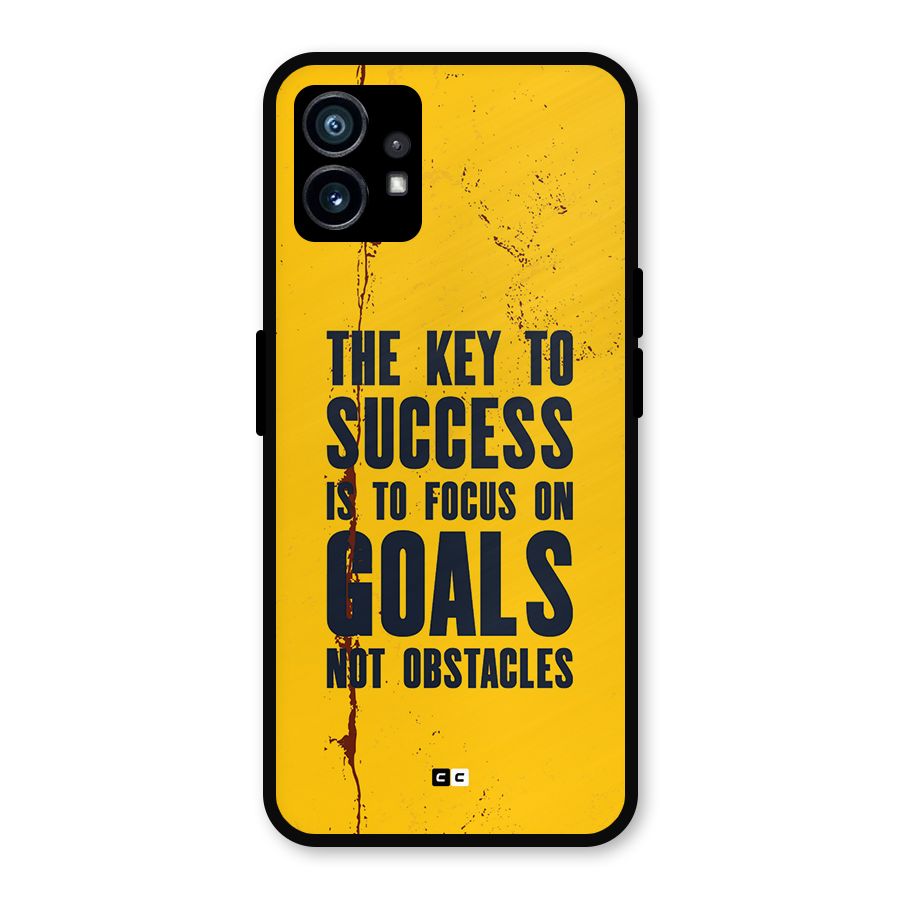 Goals Not Obstacles Metal Back Case for Nothing Phone 1