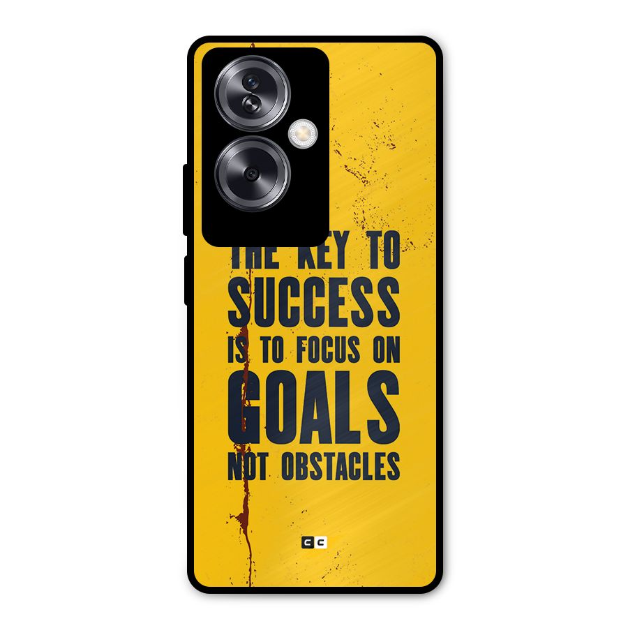 Goals Not Obstacles Metal Back Case for Oppo A79 5G