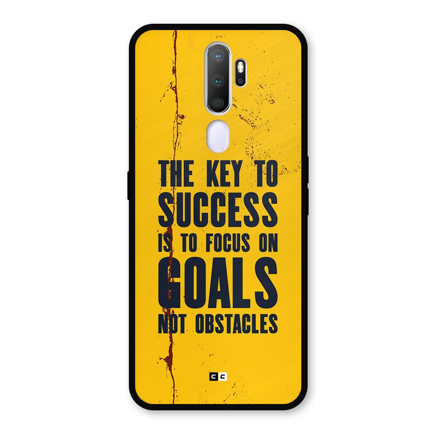 Goals Not Obstacles Metal Back Case for Oppo A9 (2020)