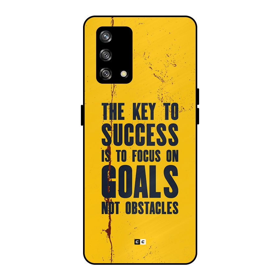 Goals Not Obstacles Metal Back Case for Oppo F19