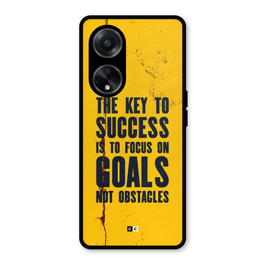 Goals Not Obstacles Metal Back Case for Oppo F23