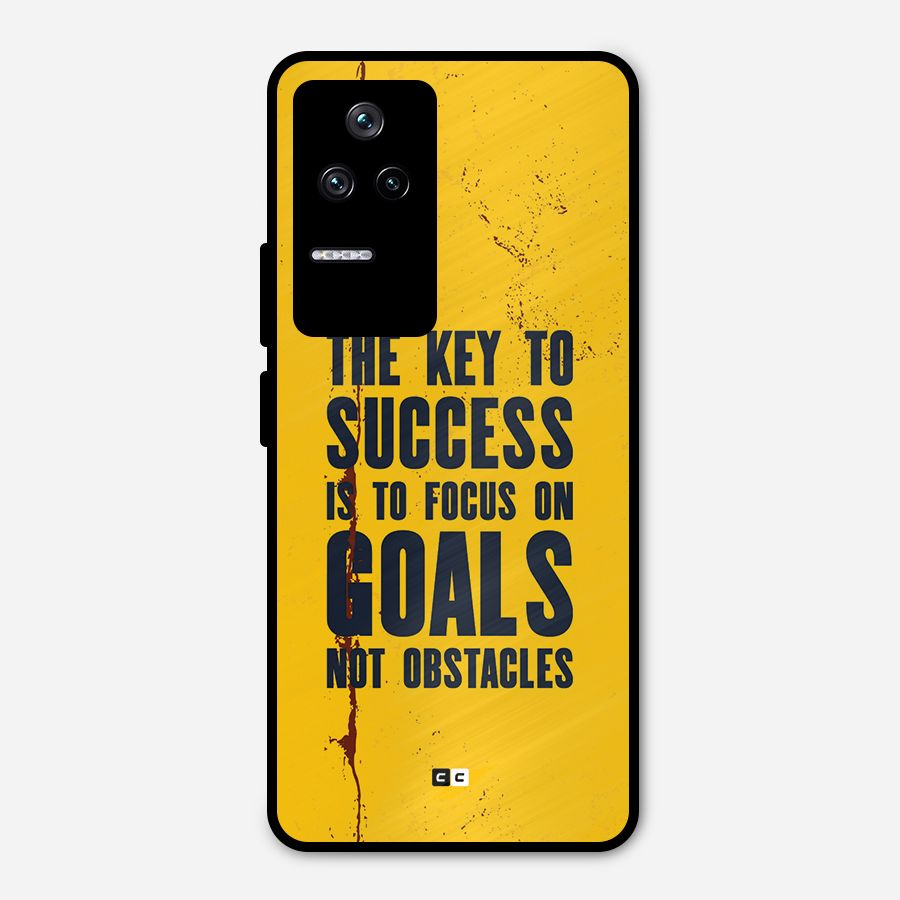 Goals Not Obstacles Metal Back Case for Poco F4 5G