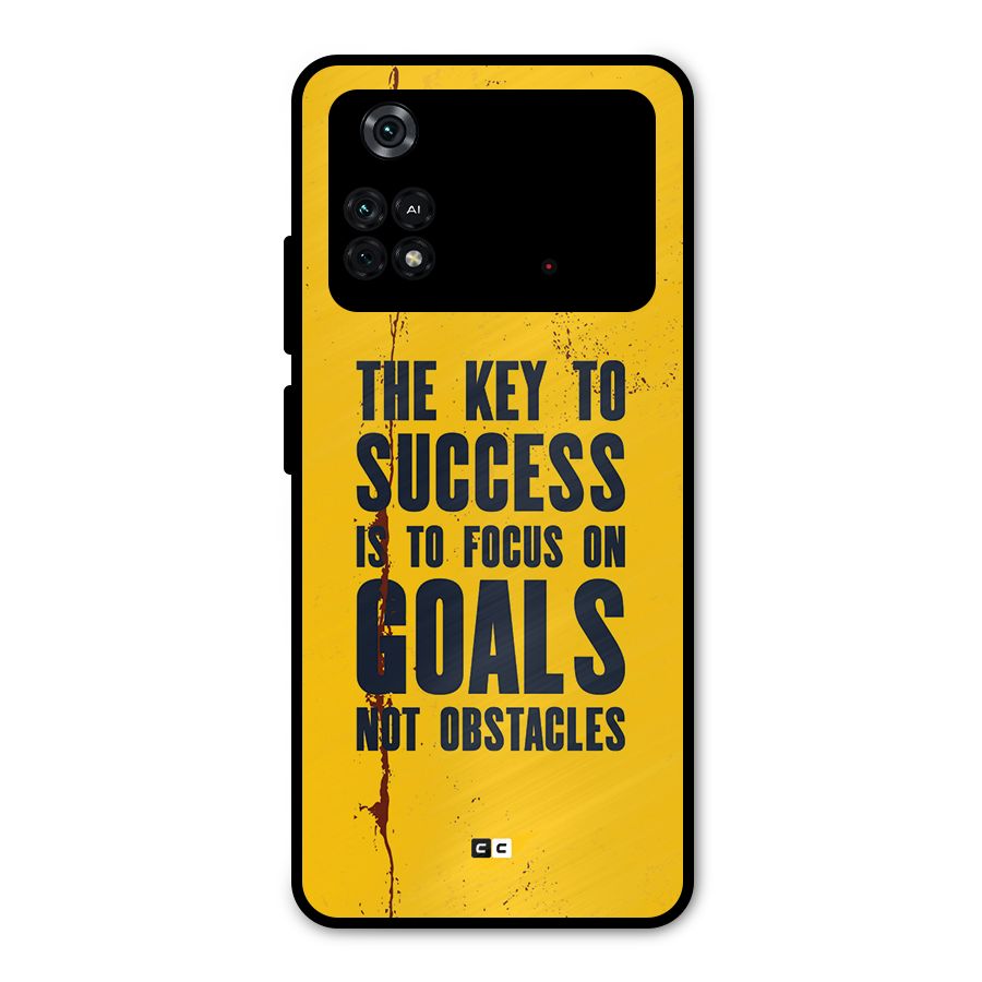 Goals Not Obstacles Metal Back Case for Poco M4 Pro 4G
