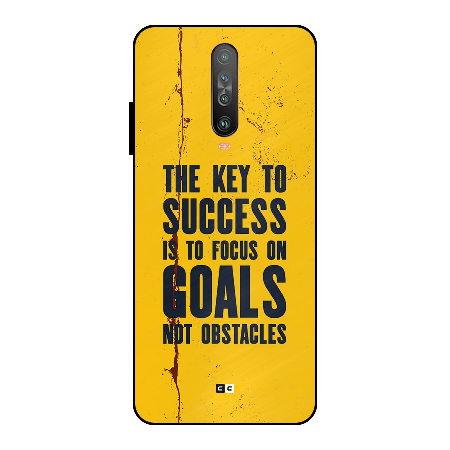 Goals Not Obstacles Metal Back Case for Poco X2