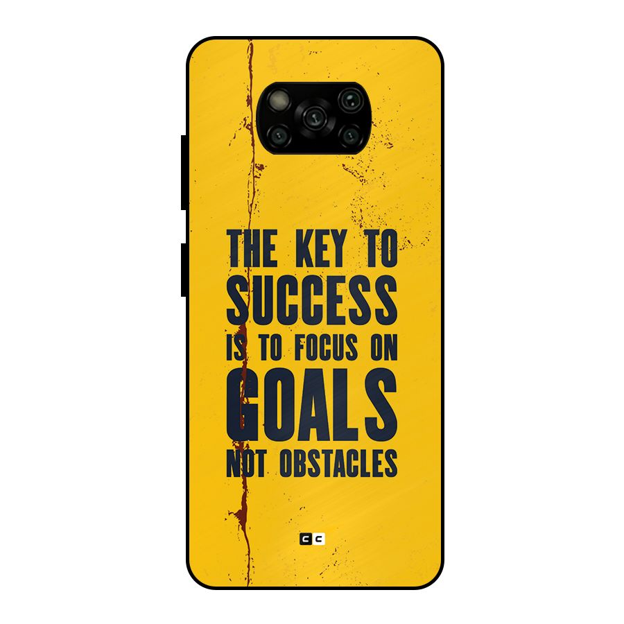 Goals Not Obstacles Metal Back Case for Poco X3