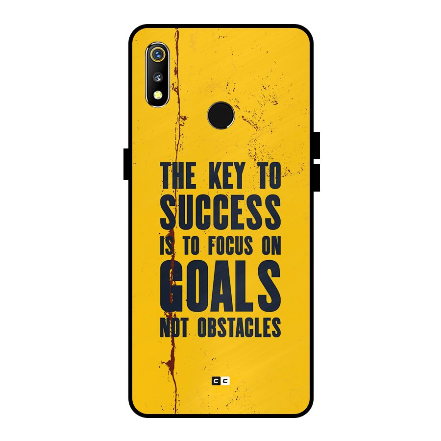 Goals Not Obstacles Metal Back Case for Realme 3i