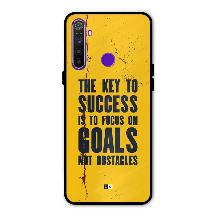 Goals Not Obstacles Metal Back Case for Realme 5