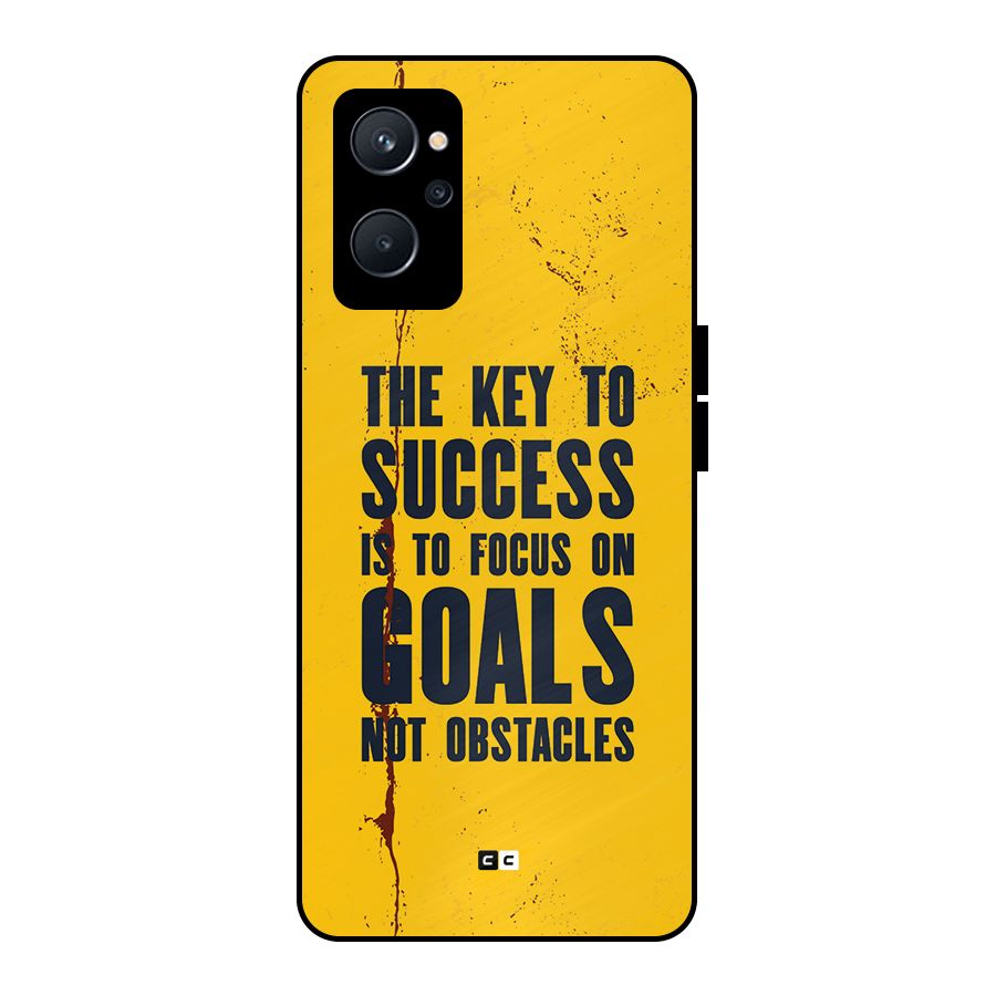 Goals Not Obstacles Metal Back Case for Realme 9i 5G